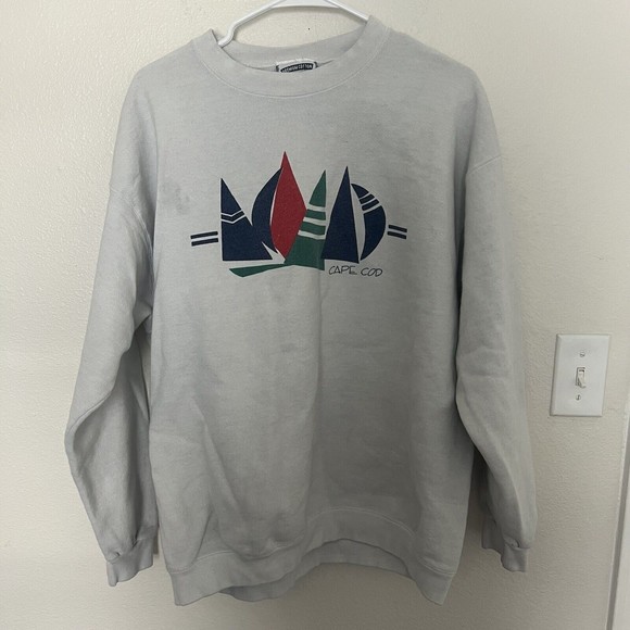 Lee Other - Men’s Vintage White Lee Heavyweight Cape Cod Graphic Design Sweatshirt Size XL